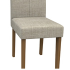 Kit 06 Cadeiras De Jantar Júlia Veludo Linho Tl13 Pés Imbuia