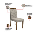 Kit 06 Cadeiras De Jantar Lais Animalle Marfim Wd25 Pés Imbui