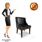 Kit 06 Cadeiras De Jantar Liz Corano Preto Base Fixa Madeira