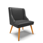 Kit 06 Cadeiras De Jantar Liz Corino  Pés Palito Castanho D03