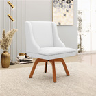 Kit 06 Cadeiras De Jantar Liz Corino Branco Base Giratória De