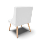 Kit 06 Cadeiras De Jantar Liz Corino Branco Pés Palito Natura