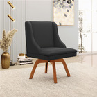 Kit 06 Cadeiras De Jantar Liz Corino Preto Base Giratória De