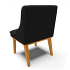 Kit 06 Cadeiras De Jantar Liz Linho Base Fixa Madeira Castanh