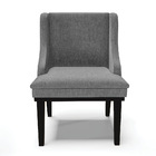 Kit 06 Cadeiras De Jantar Liz Linho Base Fixa Madeira Preto D