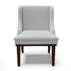 Kit 06 Cadeiras De Jantar Liz Linho Base Fixa Madeira Tabaco