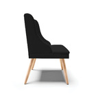 Kit 06 Cadeiras De Jantar Liz Linho Preto D03 - D'rossi A79 P