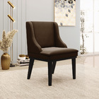 Kit 06 Cadeiras De Jantar Liz Suede Base Fixa Madeira Preto D