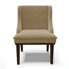 Kit 06 Cadeiras De Jantar Liz Suede Base Fixa Madeira Tabaco