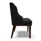 Kit 06 Cadeiras De Jantar Liz Suede Base Fixa Madeira Tabaco