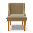 Kit 06 Cadeiras De Jantar Liz Suede Marrom Rato Base Fixa Mad