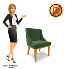 Kit 06 Cadeiras De Jantar Liz Suede Verde Base Fixa Madeira C