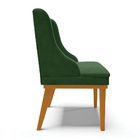 Kit 06 Cadeiras De Jantar Liz Suede Verde Base Fixa Madeira C