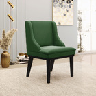 Kit 06 Cadeiras De Jantar Liz Suede Verde Base Fixa Madeira P