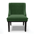 Kit 06 Cadeiras De Jantar Liz Suede Verde Base Fixa Madeira P