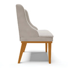 Kit 06 Cadeiras De Jantar Liz Veludo Base Fixa Madeira Castan