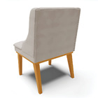 Kit 06 Cadeiras De Jantar Liz Veludo Base Fixa Madeira Castan