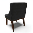 Kit 06 Cadeiras De Jantar Liz Veludo Base Fixa Madeira Tabaco