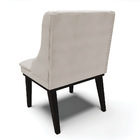 Kit 06 Cadeiras De Jantar Liz Veludo Cinza Base Fixa Madeira