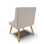 Kit 06 Cadeiras De Jantar Liz Veludo Cinza Pés Palito Castanh