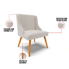 Kit 06 Cadeiras De Jantar Liz Veludo Cinza Pés Palito Castanh