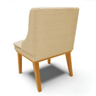 Kit 06 Cadeiras De Jantar Liz Veludo Luxo Off White A129 Base