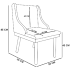 Kit 06 Cadeiras De Jantar Liz Veludo Verde Esmeralda Pés Pali