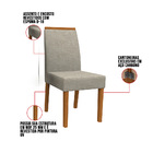 Kit 06 Cadeiras De Jantar Mayte Veludo Linho Tl13 Pés Ypê - D