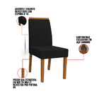 Kit 06 Cadeiras De Jantar Mayte Veludo Preto Vl07 Pés Ypê - D