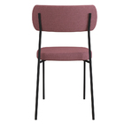 Kit 06 Cadeiras De Jantar Nile Corano Preto Com Linho Rosa Ba