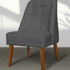 Kit 06 Cadeiras De Jantar Paris Suede Grafite