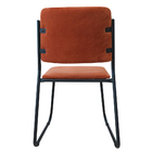 Kit 06 Cadeiras De Jantar Patty Veludo Terracota Base De Ferr