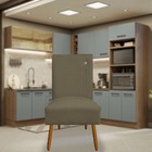 Kit 06 Cadeiras De Jantar Sevilha Pés Palito Suede Marrom Rat