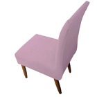Kit 06 Cadeiras De Jantar Sevilha Pés Palito Suede Rosa Bebê