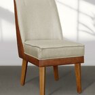 Kit 06 Cadeiras De Jantar Virgínia Composê E Courissimo Bege/