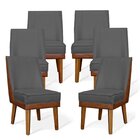 Kit 06 Cadeiras De Jantar Virgínia Composê E Courissimo Grafi