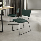 Kit 06 Cadeiras Decorativa Estofada Para Sala Base Em Aço All