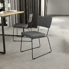 Kit 06 Cadeiras Decorativa Estofada Para Sala Base Em Aço All