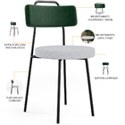 Kit 06 Cadeiras Decorativa Estofada Sala Jantar Barcelona L02