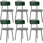 Kit 06 Cadeiras Decorativa Estofada Sala Jantar Barcelona L02