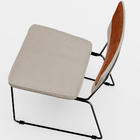 Kit 06 Cadeiras Decorativas Base De Aço Allana L02 Faixa Cour