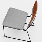 Kit 06 Cadeiras Decorativas Base De Aço Allana L02 Faixa Cour