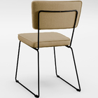 Kit 06 Cadeiras Decorativas Base De Aço Allana L02 Faixa Fact