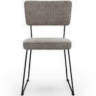 Kit 06 Cadeiras Decorativas Estofada Base De Aço Allana L02 B