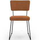 Kit 06 Cadeiras Decorativas Estofada Base De Aço Allana L02 B