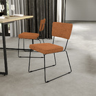 Kit 06 Cadeiras Decorativas Estofada Base De Aço Allana L02 B