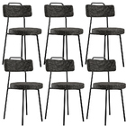 Kit 06 Cadeiras Decorativas Estofada Para Sala De Jantar Barc
