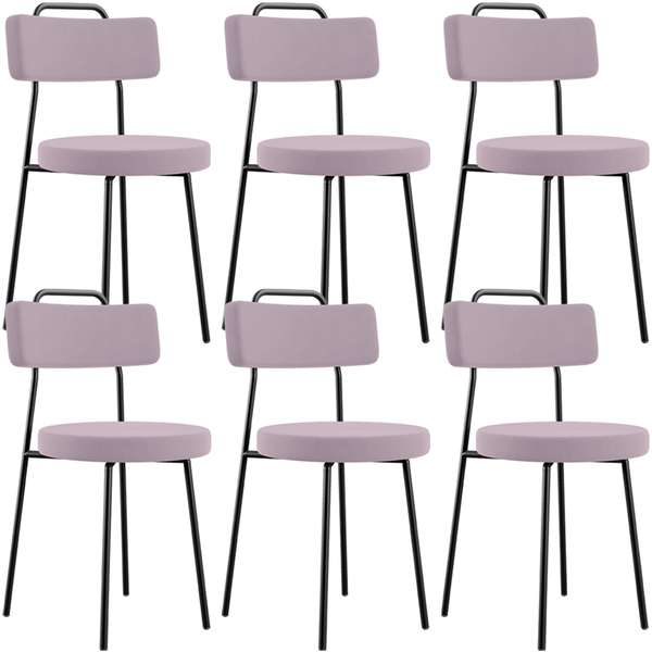 Kit 06 Cadeiras Decorativas Estofada Para Sala De Jantar Barc