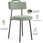 Kit 06 Cadeiras Decorativas Estofada Para Sala De Jantar Barc