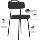 Kit 06 Cadeiras Decorativas Estofada Para Sala De Jantar Barc